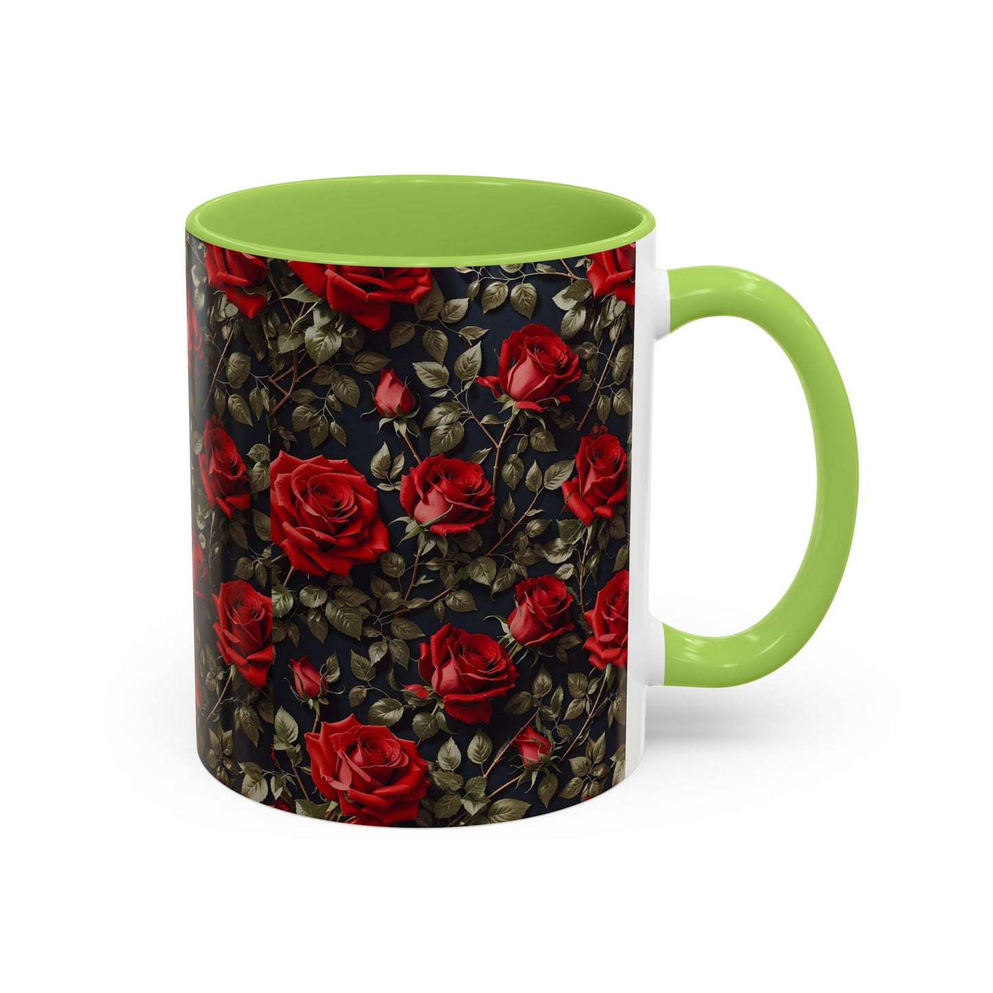 Elegant Floral Accent Coffee Mug - Black Rose Design, Gift for Her, Home Decor, Coffee Lovers, Mother's Day, Birthday