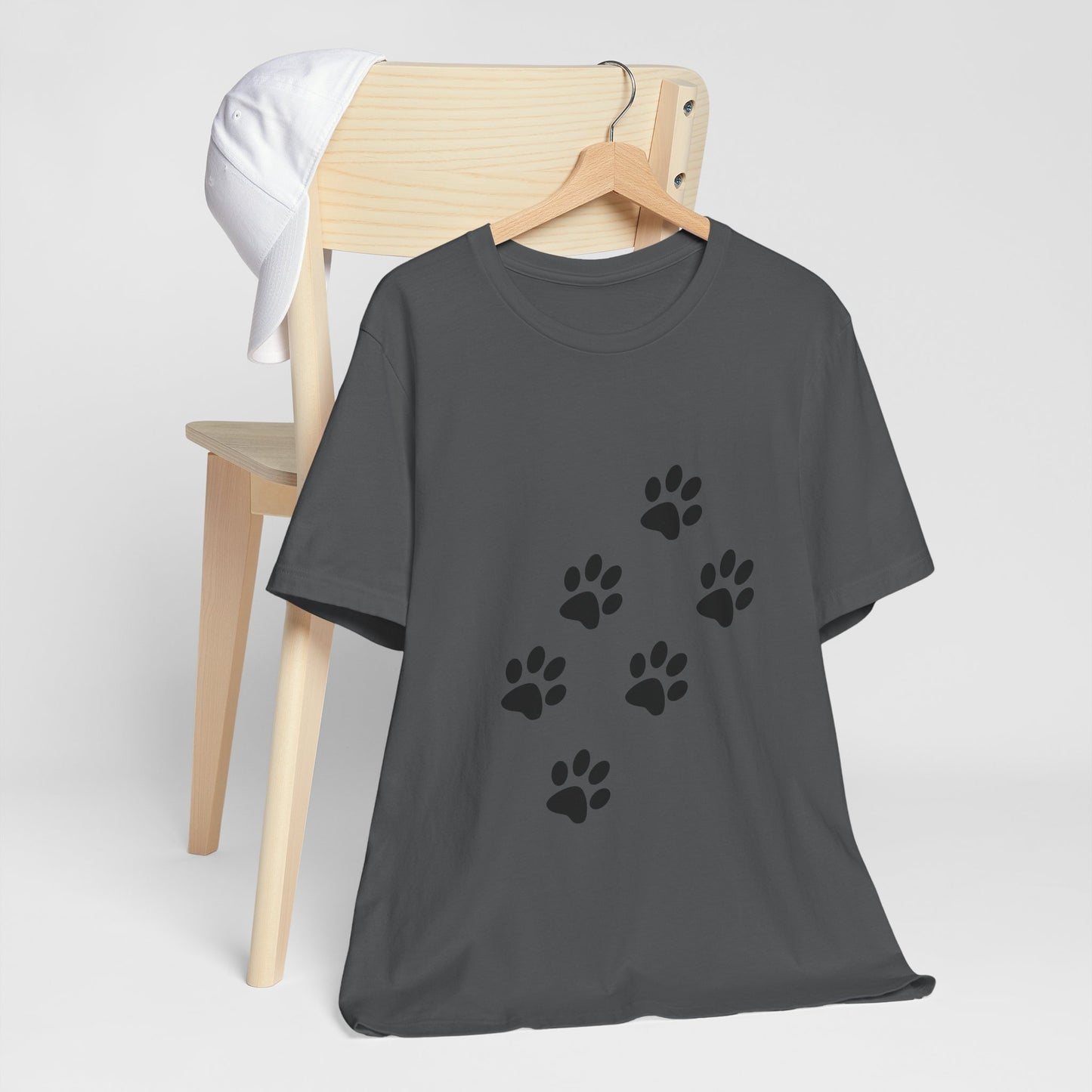 Paw Print Short Sleeve Tee | Unisex Animal Lover Shirt, Pet Owner Gift, Casual Wear, Gifts for Dog Lovers, Comfortable T-Shirt