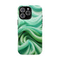 Stylish Phone Case, Tough Case, Green Abstract Design, Cell Phone Cover, Unique Gift, Trendy Accessory