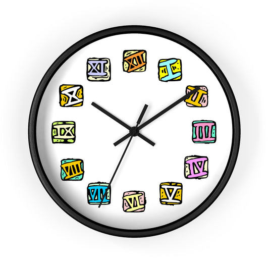 Colorful Playful Wall Clock - Kids Room Decor, Fun Gift for Children, Colorful Timepiece, Birthday Gift, Nursery Decor