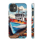 Colorful Fishing Boat Phone Case | Nautical Gift, Marine Design, Coastal Aesthetic, Summer Vibes, Sea Lover's Accessory