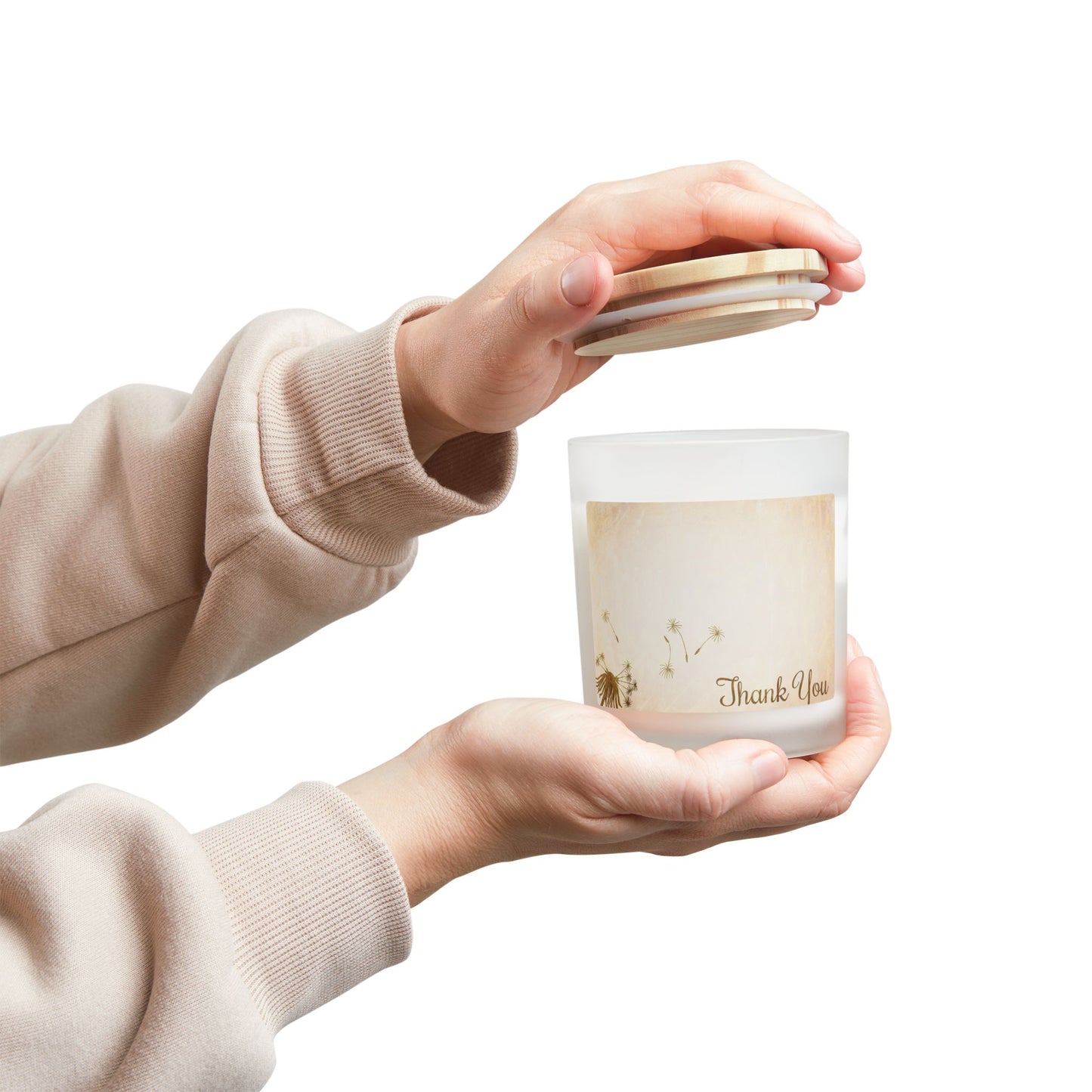 Frosted Glass Candle, 11oz