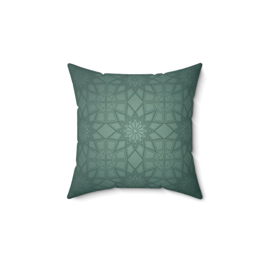 Boho Decorative Pillow | Cozy Home Accent, Gift for Her, Living Room Decor, Green Patterned Cushion, Stylish Throw Pillow