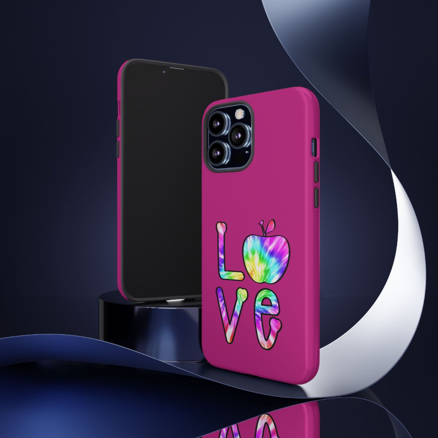 Colorful Love Phone Case, Tough Cases for iPhone, Cute Phone Accessory, Gift for Her, Summer Vibe Phone Cover