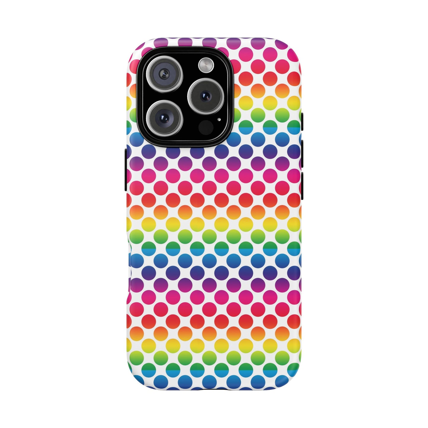 Rainbow Dot Phone Case, Colorful Phone Cover, Fun Phone Accessory, Gift for Friends, Trendy Mobile Case