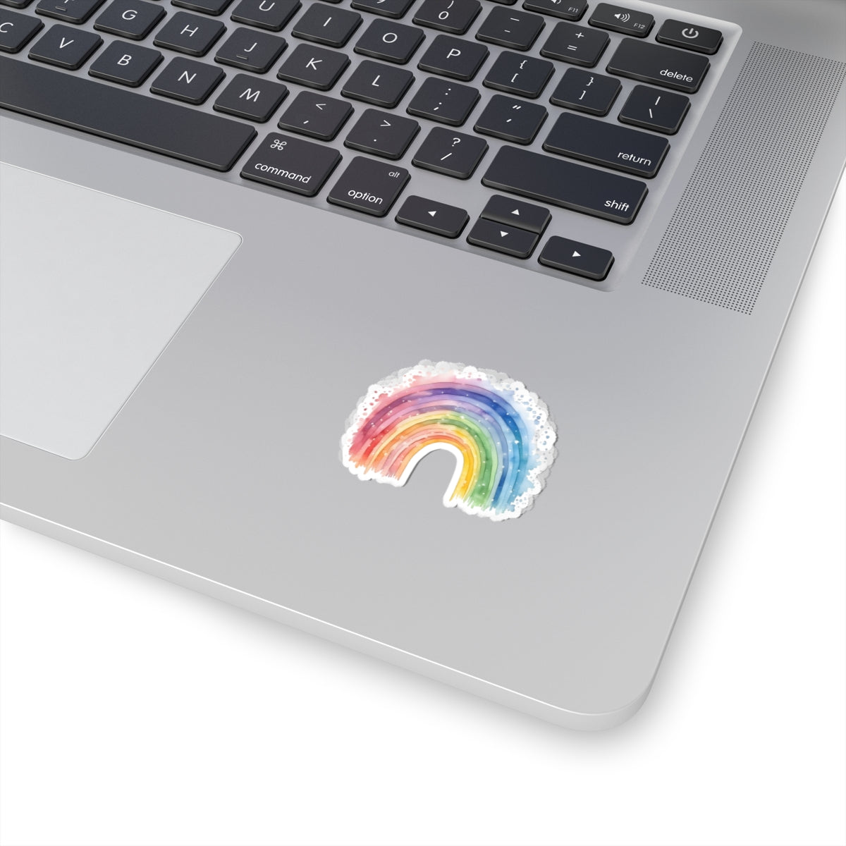 Watercolor Rainbow Sticker — Kiss-Cut Vinyl Rainbow Decal for Laptops, Journals & Gifts