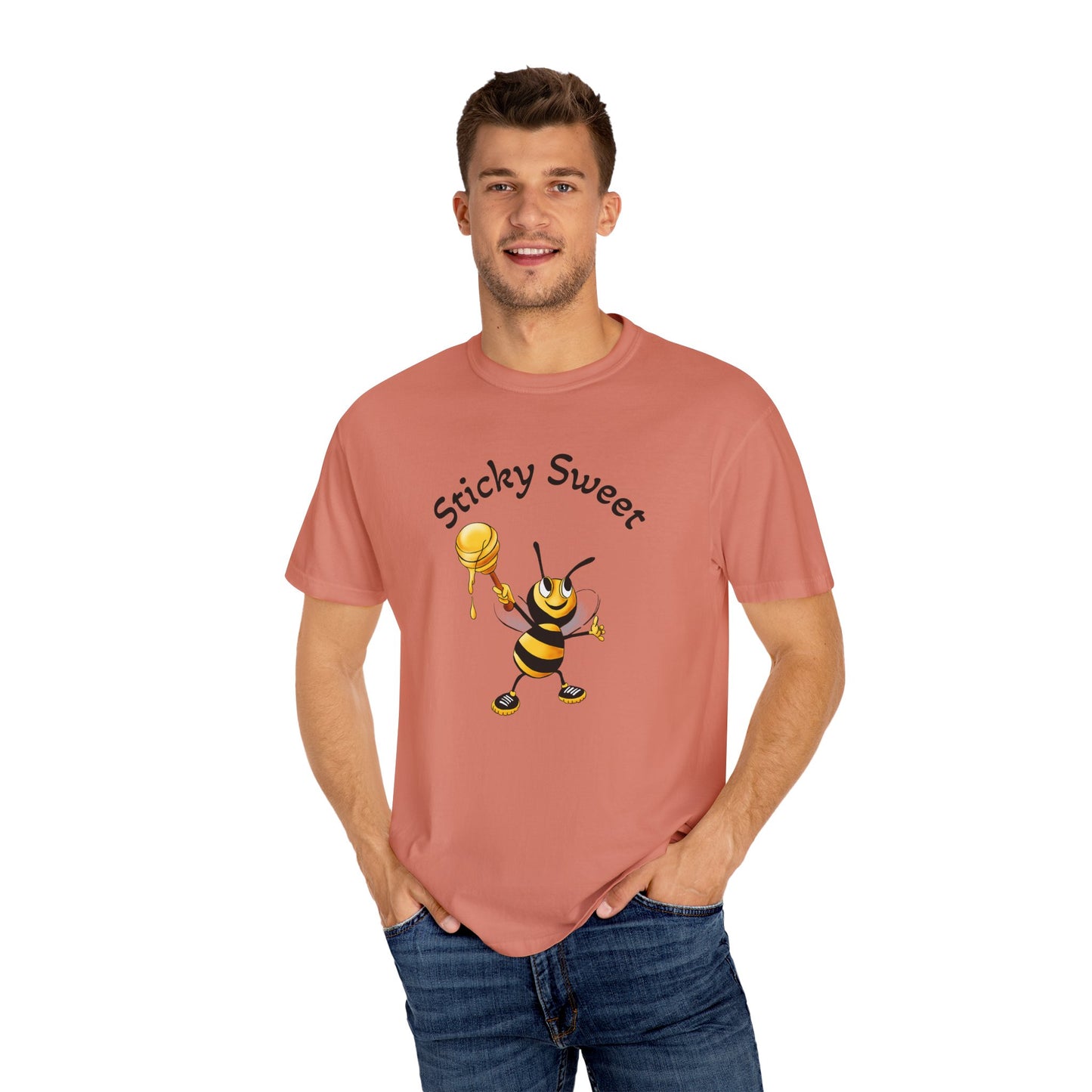 Bee-Themed Unisex T-Shirt - "Sticky Sweet" Graphic