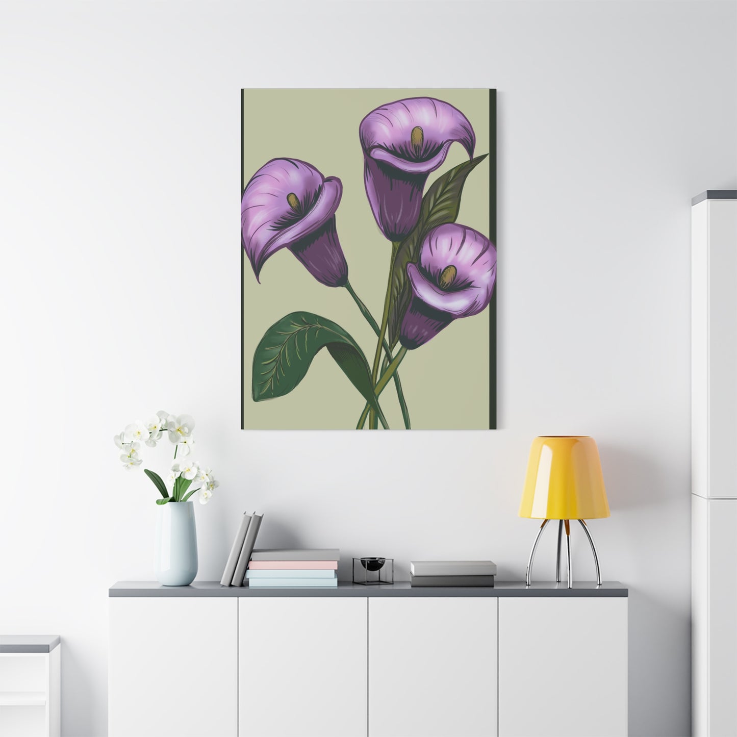 Copy of Matte Canvas, Stretched, 1.25" Purple Flowers