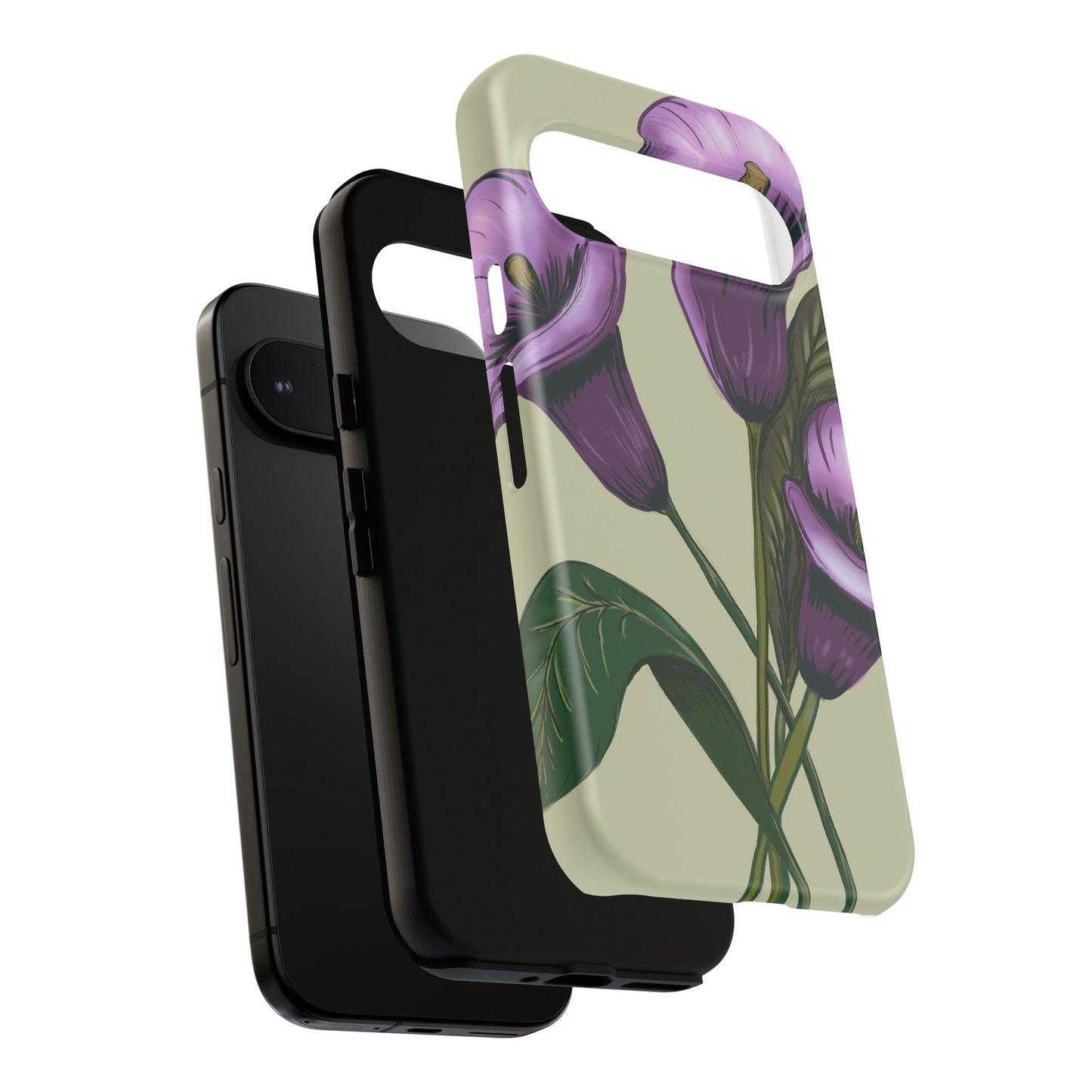 Floral Phone Case - Tough Cases, Purple Flower Design, Cell Phone Accessories, Gift for Her, Nature Lover Essentials