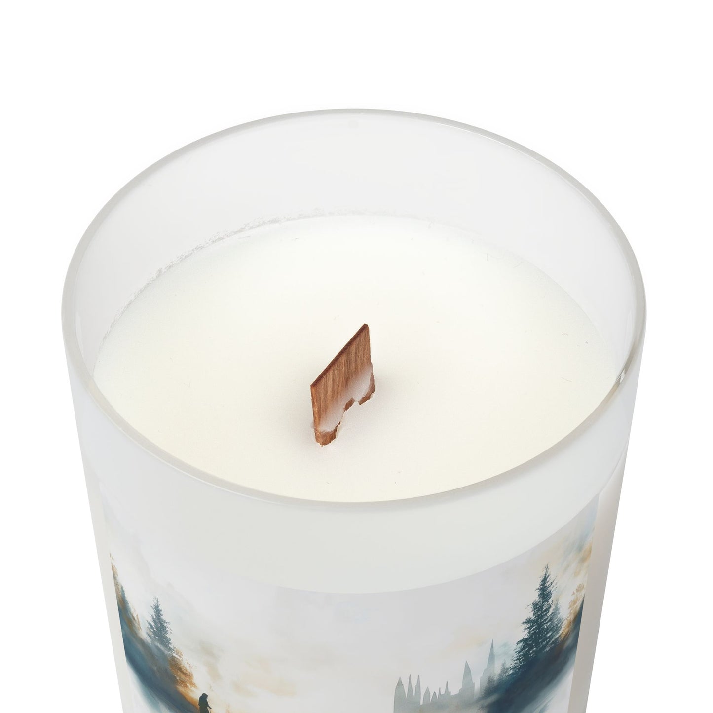 Frosted Glass Candle Holder, Cozy Home Decor, Gift for Winter, Holiday Candle, Relaxing Atmosphere, Aromatherapy Decor