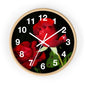 Elegant Floral Wall Clock - Romantic Home Decor, Gift for Her, Bedroom Accent, Anniversary Decoration, Nature Lover's Gift