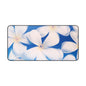 Plumeria Floral Desk Mat — Tropical White Flower Mouse Pad