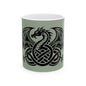 Celtic Dragon Ceramic Mug | 11oz & 15oz | Unique Gift for Dragon Lovers | Perfect for Coffee or Tea, Mythology Enthusiasts, Home Decor