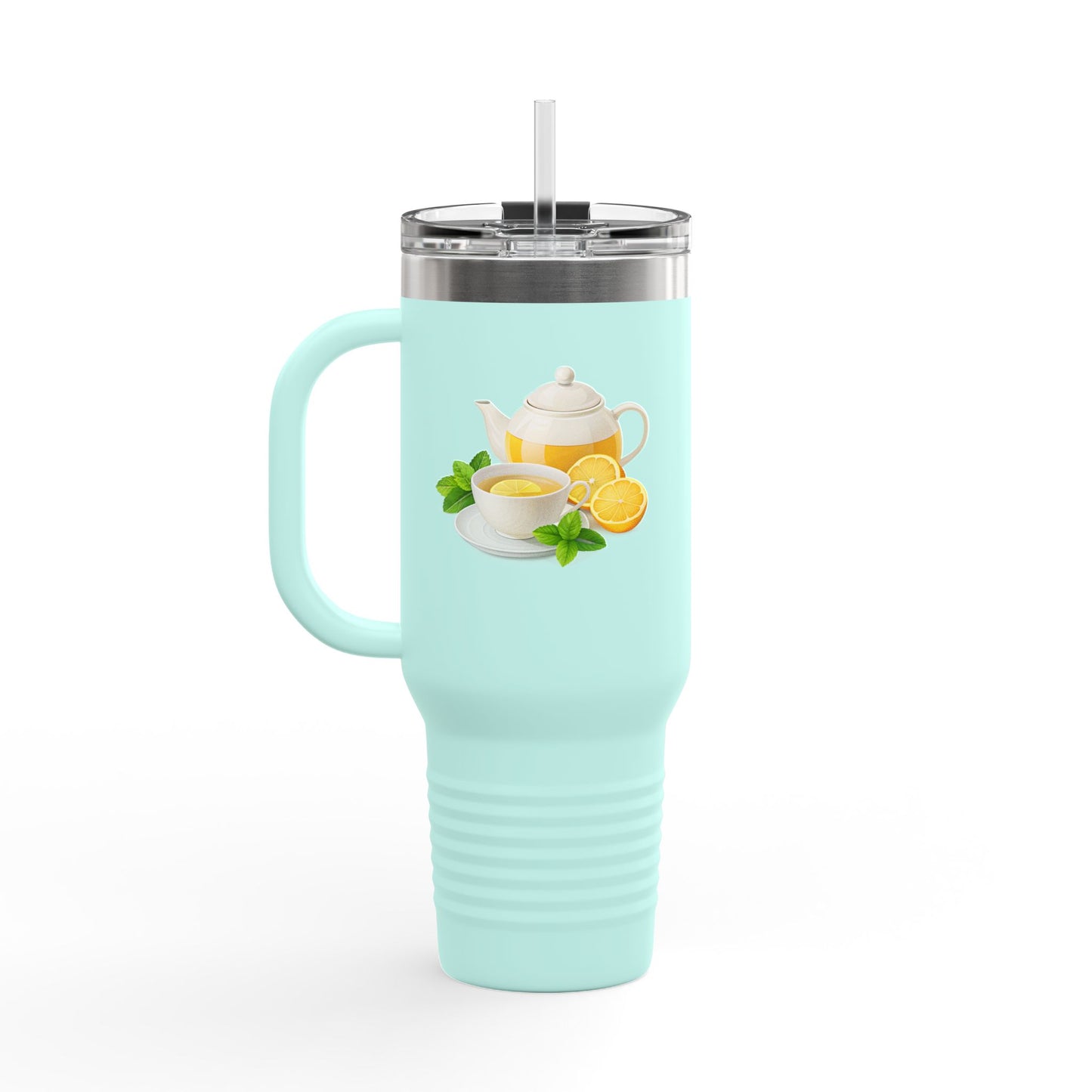 Lemonade Insulated Travel Mug, Perfect for Hot Drinks, Summer Picnics, Outdoor Adventures, Gifts for Tea Lovers, 40oz