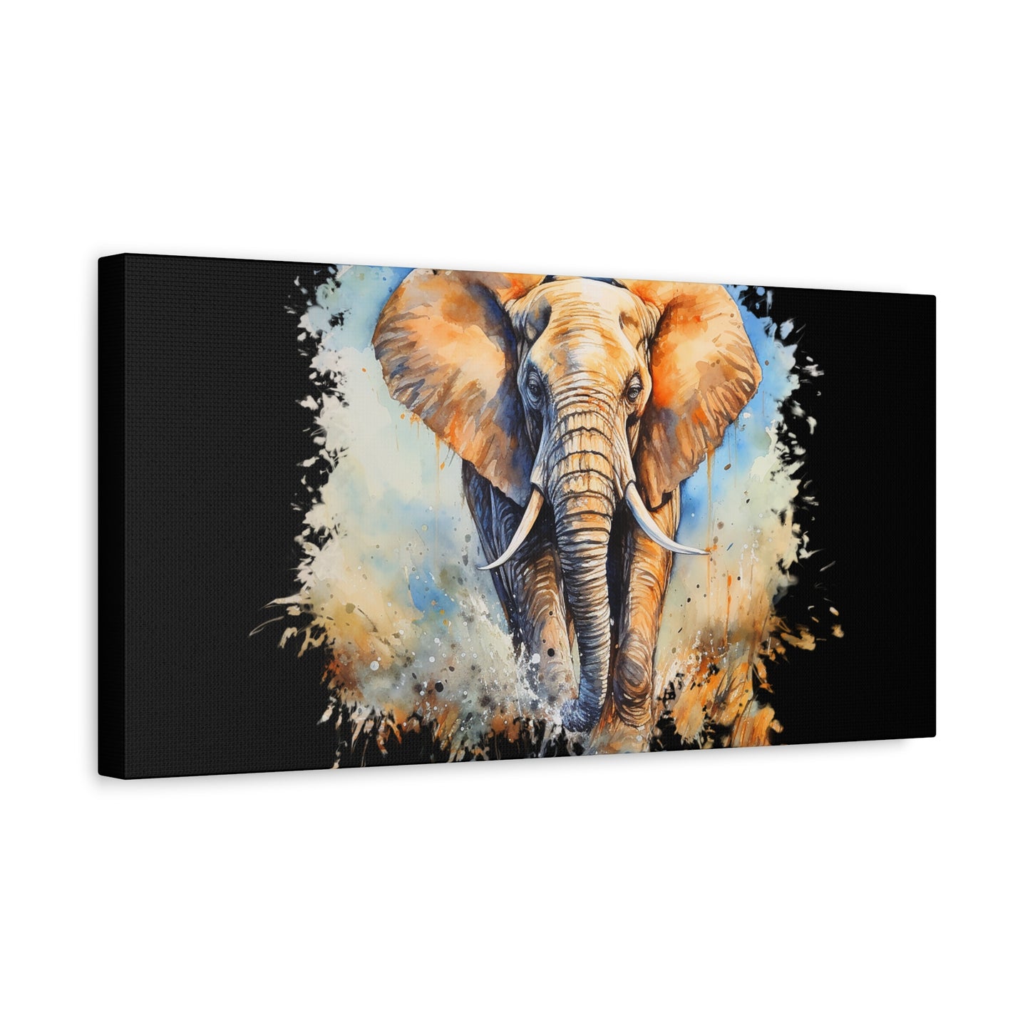 Matte Canvas, Stretched, 1.25" - Elephant