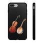 Musical Instrument Phone Case - Violin & Banjo Design, Music Lover Gift, Unique Phone Cover, Holiday Gift, Durable Tough Cases
