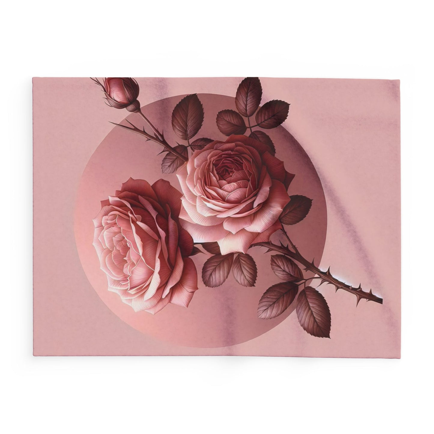 Rose Petal Arctic Fleece Blanket, Cozy Throw Blanket, Floral Home Decor, Gift for Her, Wedding Present, Winter Warmth