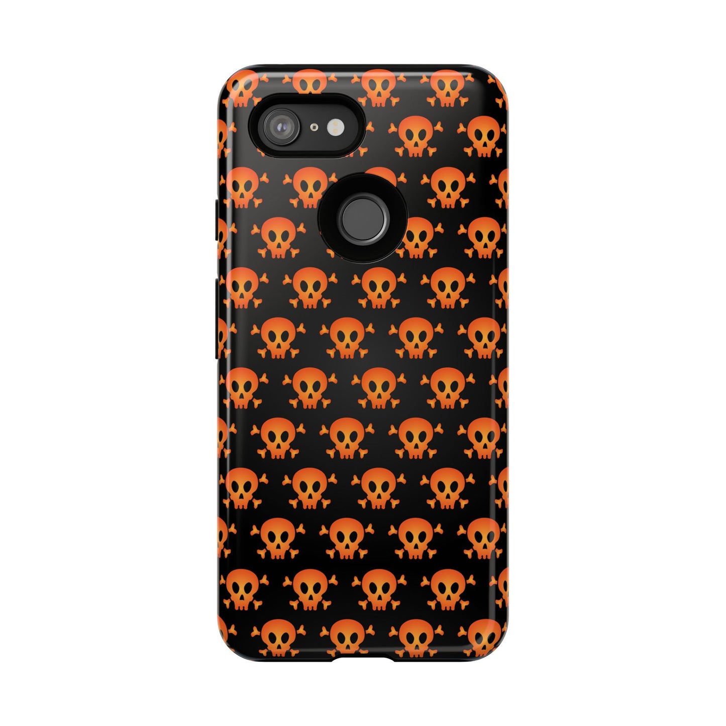 Halloween Skull Phone Case, Spooky Mobile Cover, Trick or Treat Accessory, Goth Gift, Skull Pattern Design