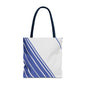 Chic Blue Striped Tote Bag, Stylish Reusable Shopping Bag, Beach Bag, Everyday Carry, Gift for Her
