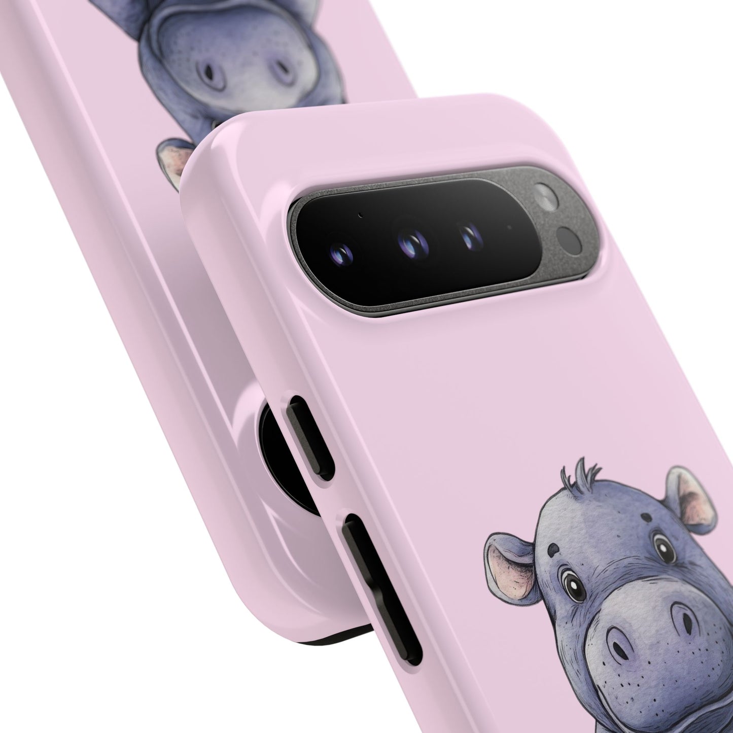 Cute Hippo Phone Case - Tough Cases, Animal Phone Cover, Kawaii Accessories, Gifts for Kids, Unique Tech Gear