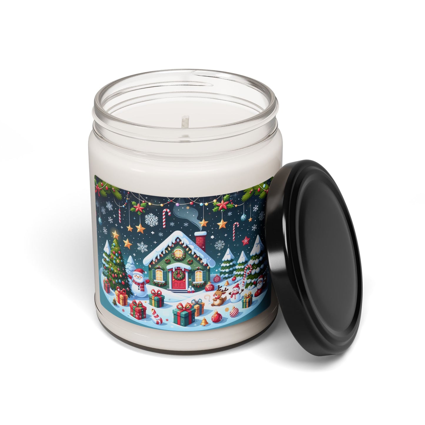 Christmas Cottage Scented Soy Candle — 9oz Holiday Winter Village Fragrance