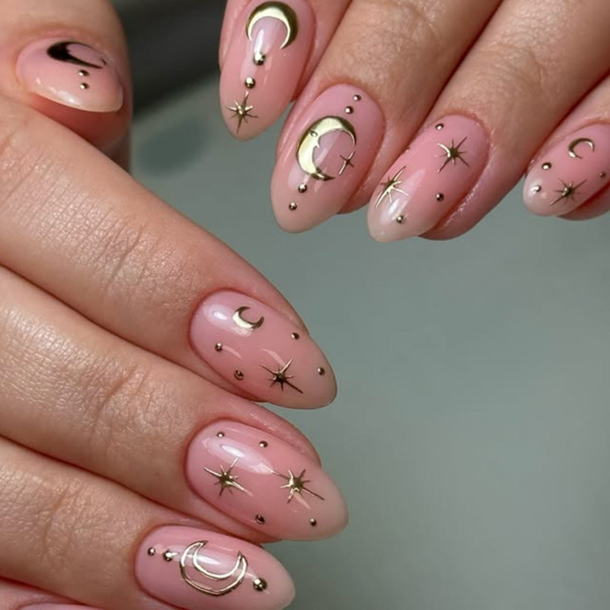 French Minimalist Nude Pink Almond Short Press On Nails