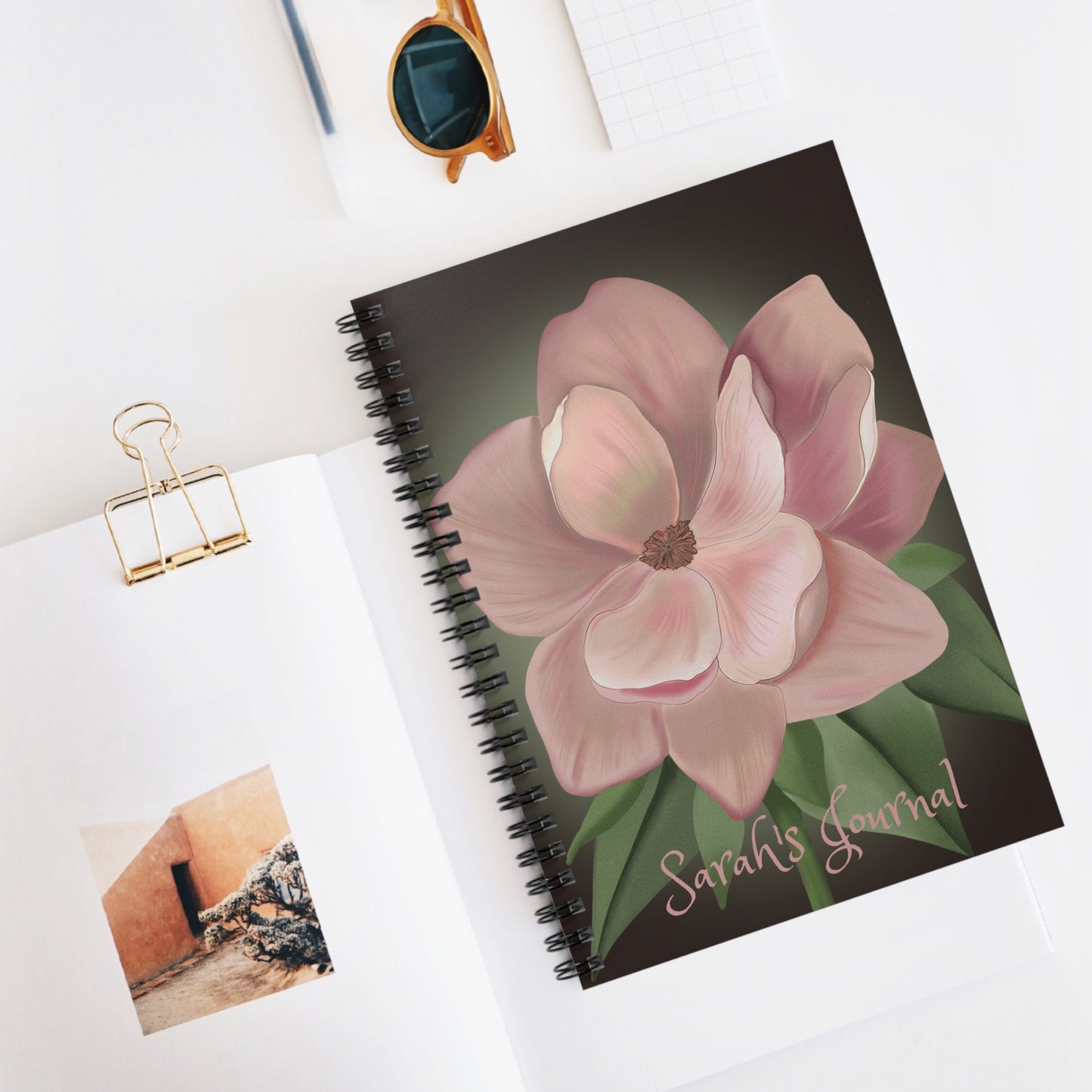 Floral Spiral Notebook - Personalized Journal, Gift for Her, Writing Notebook, Self-Care, Floral Stationery