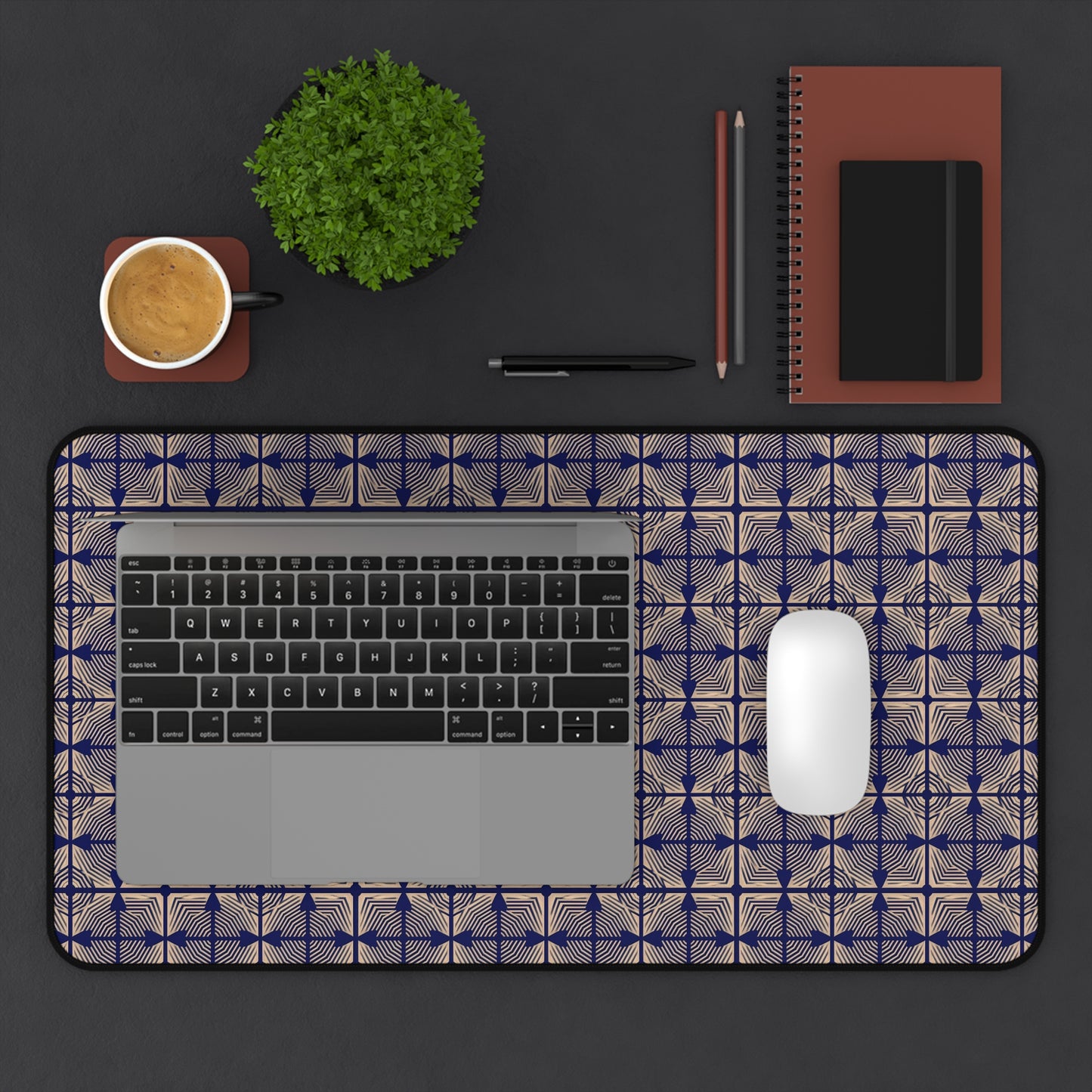 Elegant Geometric Desk Mat for Stylish Workspaces