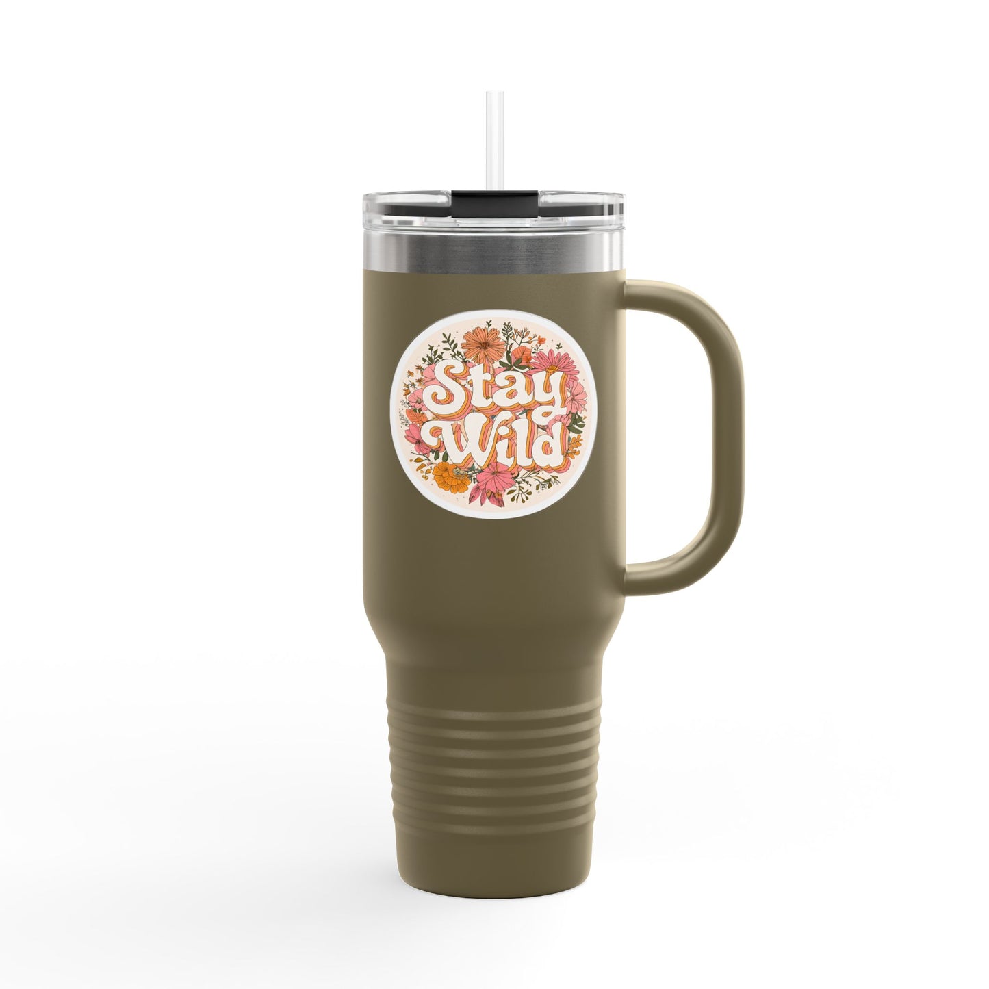 Stay Wild Floral 40oz Insulated Travel Mug