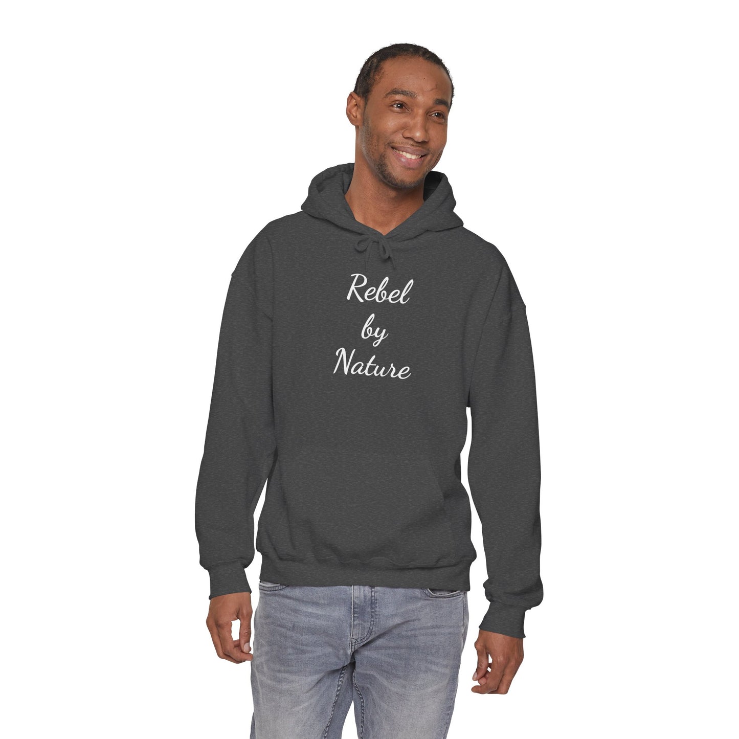 Rebel by Nature Hoodie - Unisex Heavy Blend Sweatshirt for Adventure Lovers