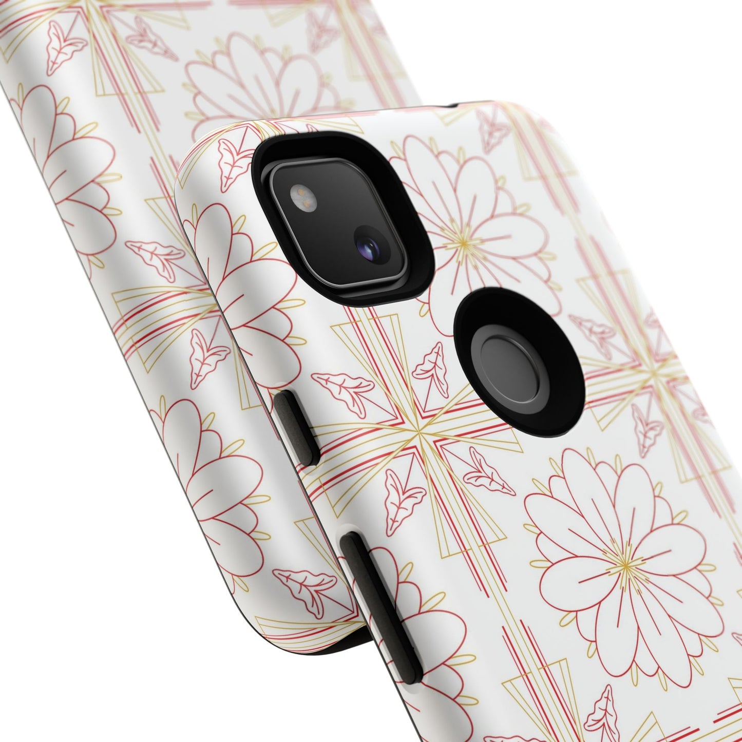 Floral Pattern Phone Case - Stylish Tough Case, Flower Design, Cute Mobile Cover, Phone Accessory, Gift for Her, Spring Style