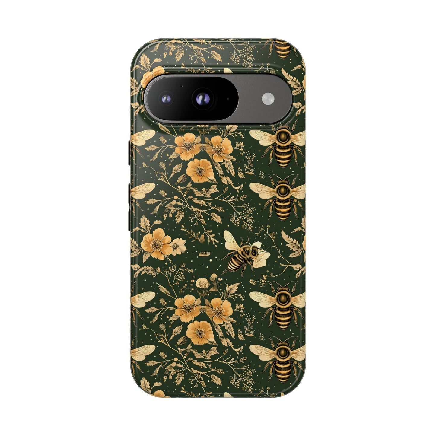 Nature-Inspired Phone Case, Tough Cases for Nature Lovers, Floral Bee Design, Eco-Friendly Gift, Summer Vibes, Trendy Phone Accessory,