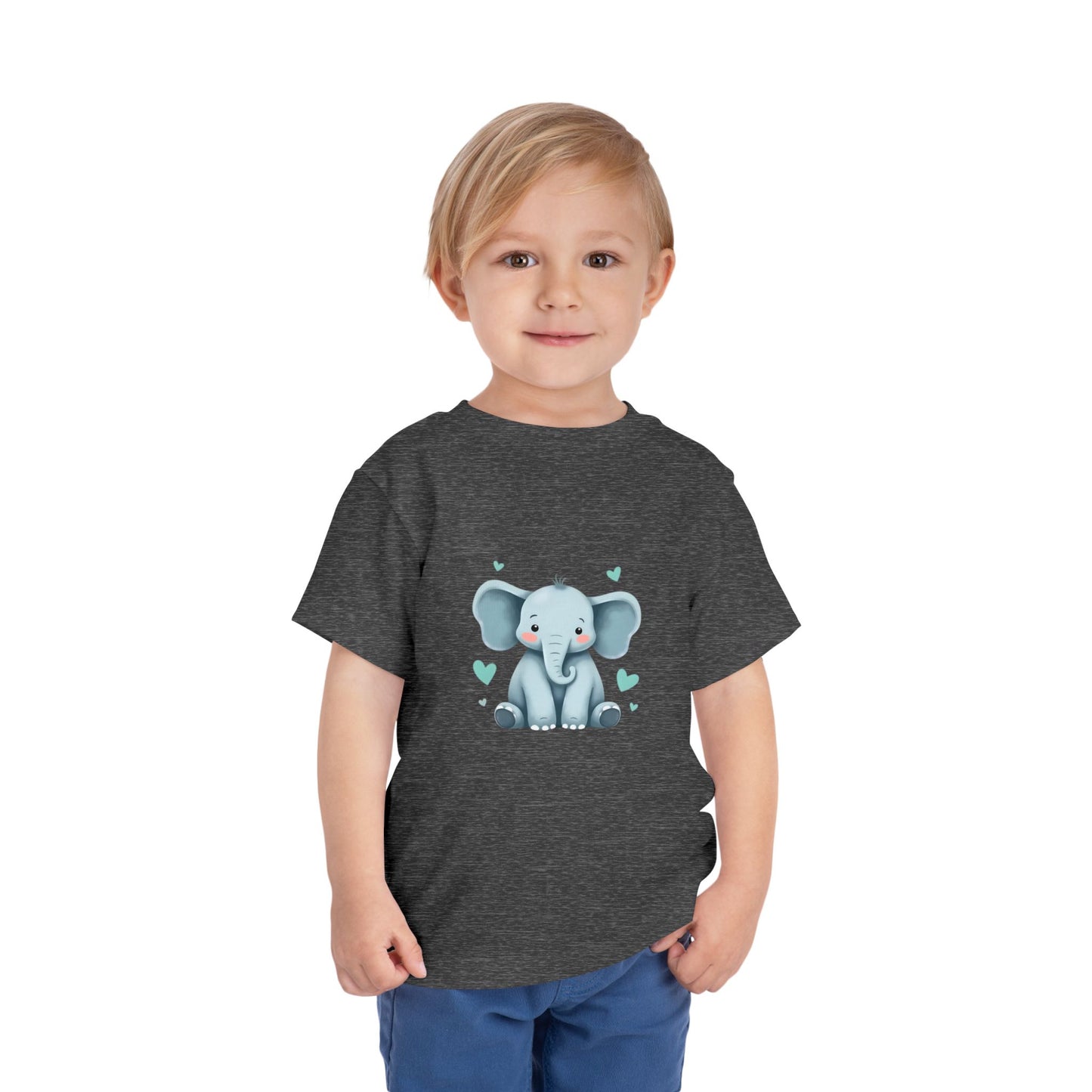 Adorable Elephant Toddler Tee, Kids Short Sleeve Shirt, Cute Baby Clothes, Elephant Lover Gift, Birthday Outfit