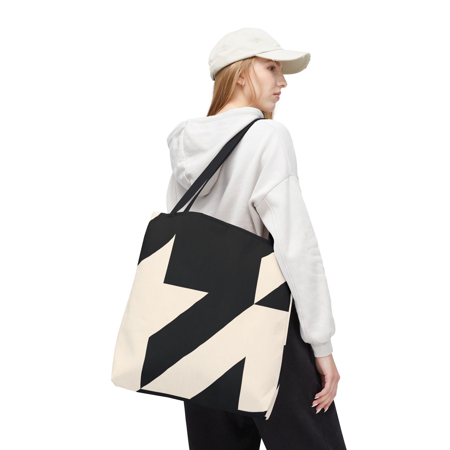 Chic Abstract Tote Bag, Stylish Travel Bag, Reusable Shopping Bag, Modern Design Bag, Fashionable Canvas Tote