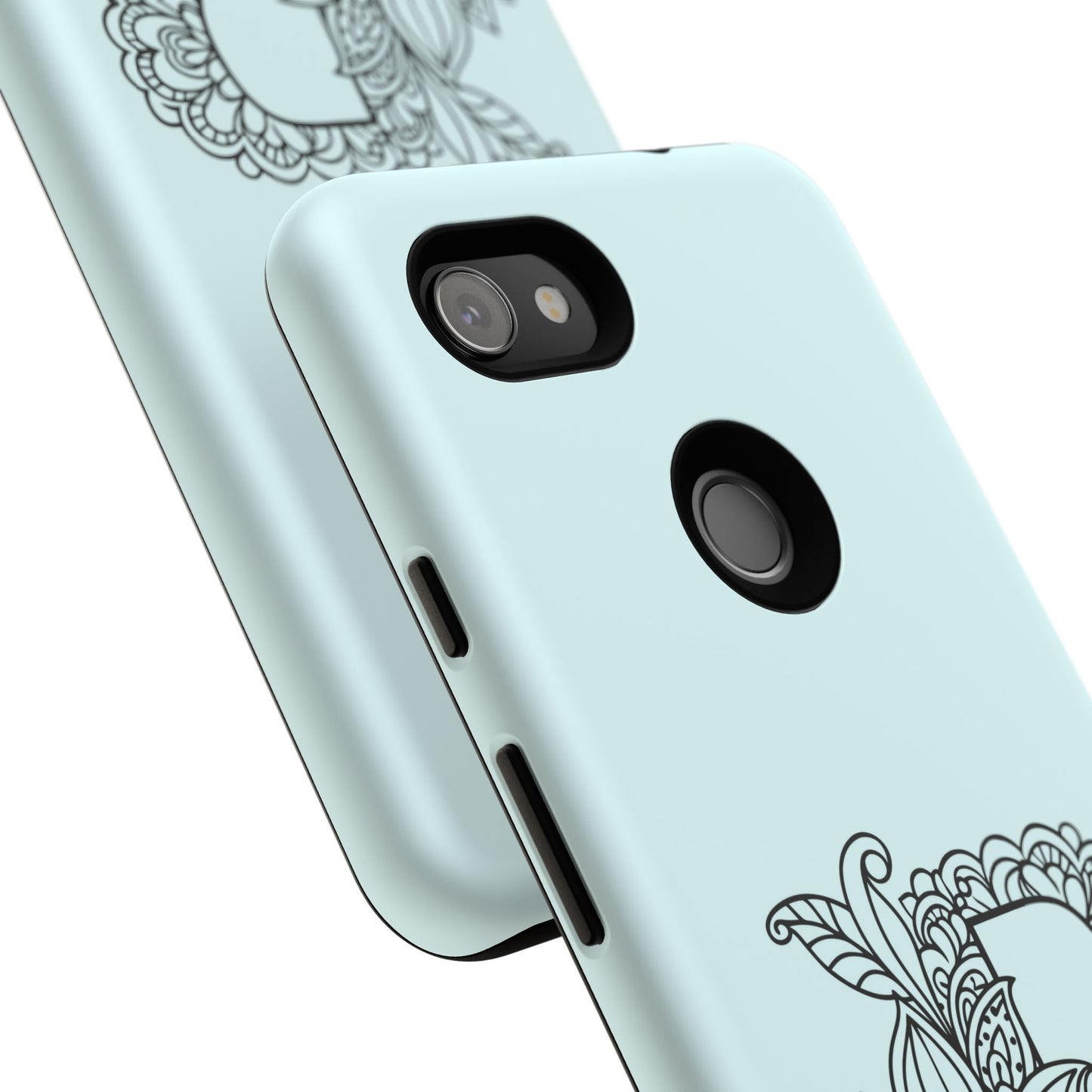 Personalized Tough Phone Case- Letter B, Floral Monogram Cell Phone Cover, Custom Protective Case, Unique Gift, Birthday, Graduation