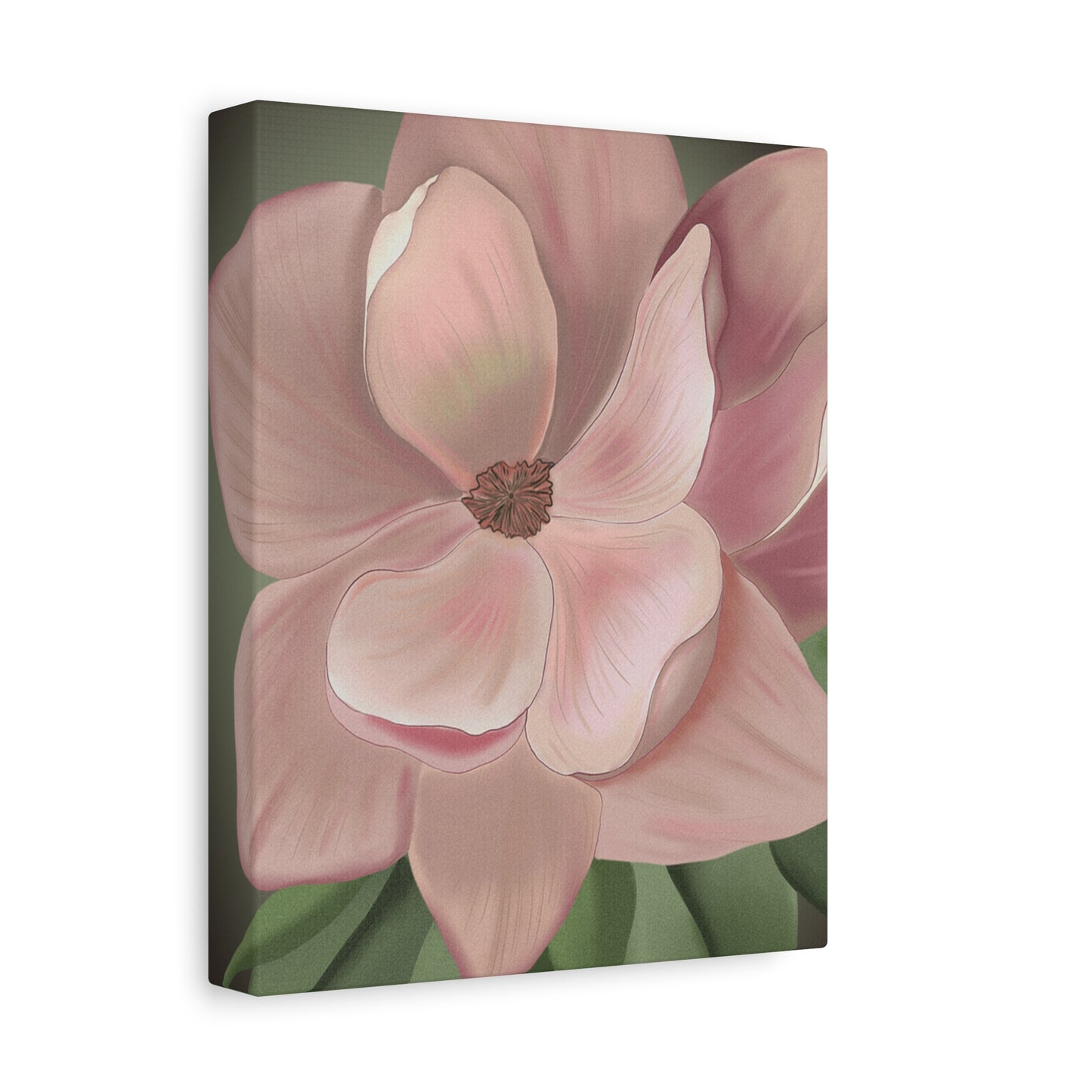 Matte Canvas, Stretched, 1.25" Pink Flowers
