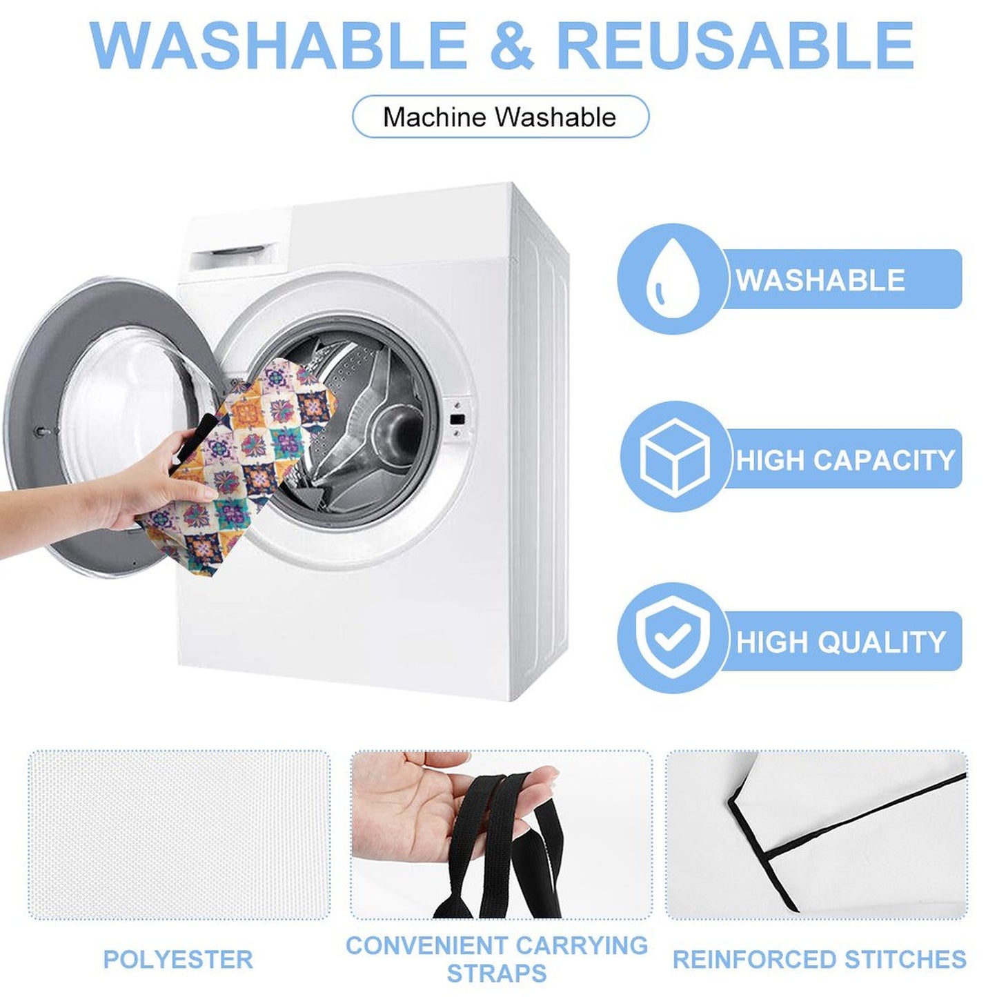 Large One Shoulder Shopping Bag (All-Over Printing)