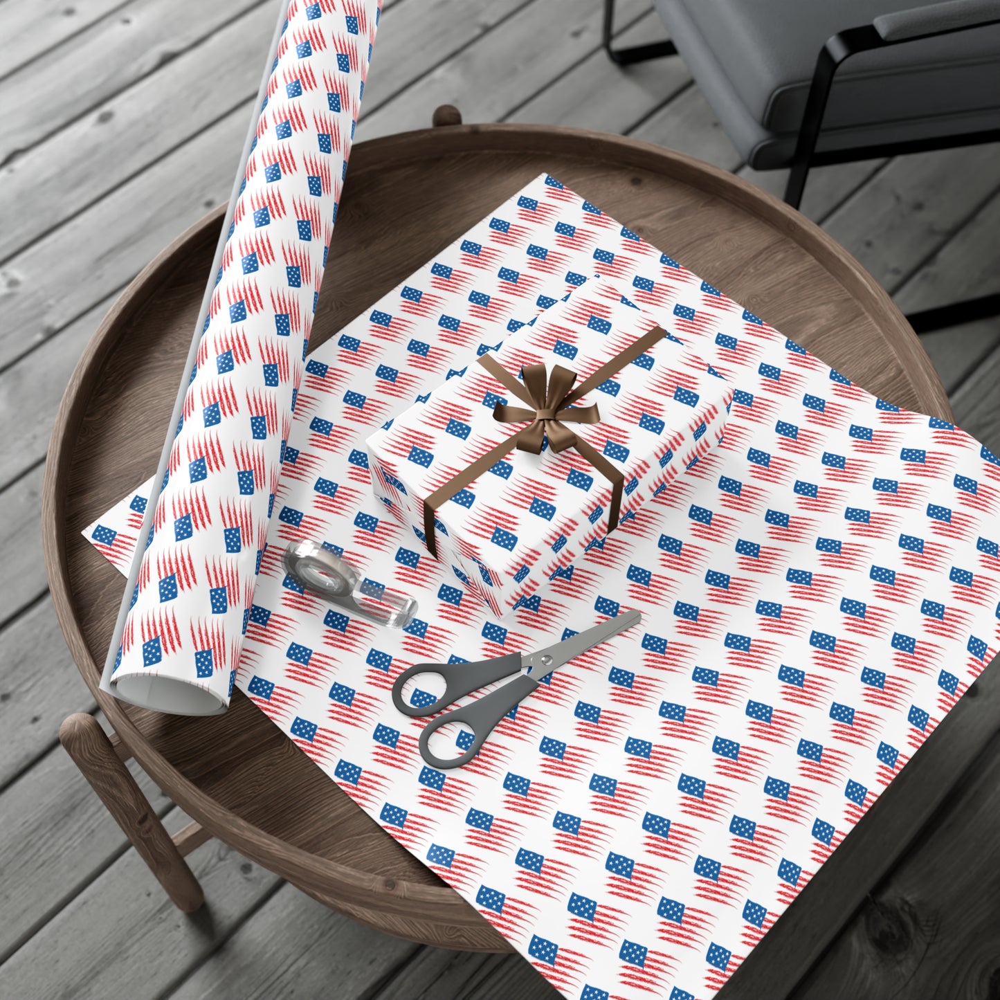 Festive Gift Wrap Paper - Patriotic Design for All Occasions, USA Flag Gift Wrap, Party Supplies, Holiday Wrapping Paper, Independence [...]