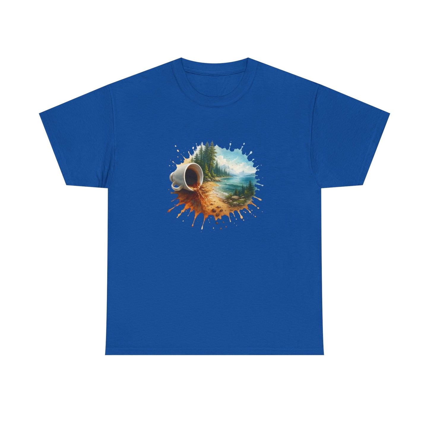Nature-Inspired Unisex Heavy Cotton Tee, Casual Outfit, Gift for Nature Lovers, Camping Apparel, Outdoor Adventure Shirt