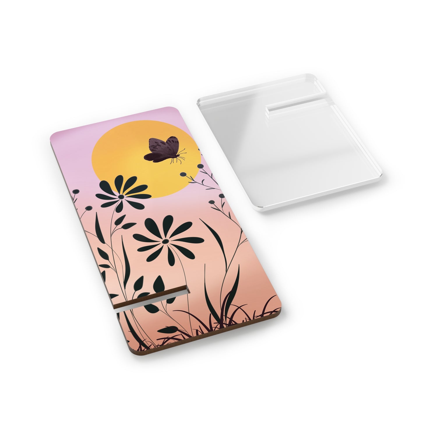 Butterfly Floral Mobile Display Stand, Phone Holder, Desk Organizer, Gift for Nature Lovers, Butterfly Décor, Cute Phone Accessory