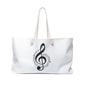 Musical Note Weekender Bag, Perfect for Musicians, Travel Tote,
