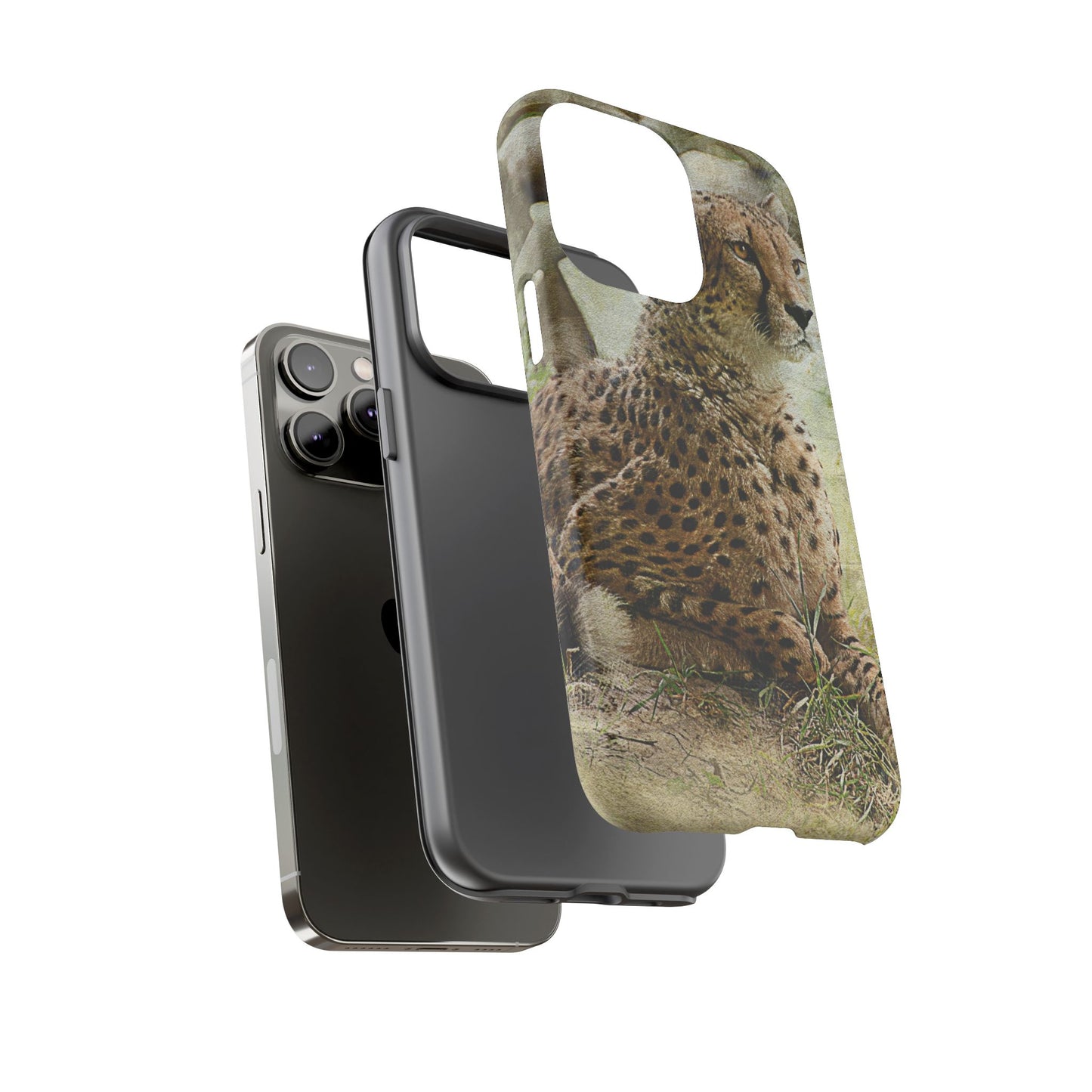 Cheetah Phone Case, Tough Cases, Animal Lover Gift, Wildlife Protection, Eco-Friendly Mobile Cover, Unique Phone Accessory