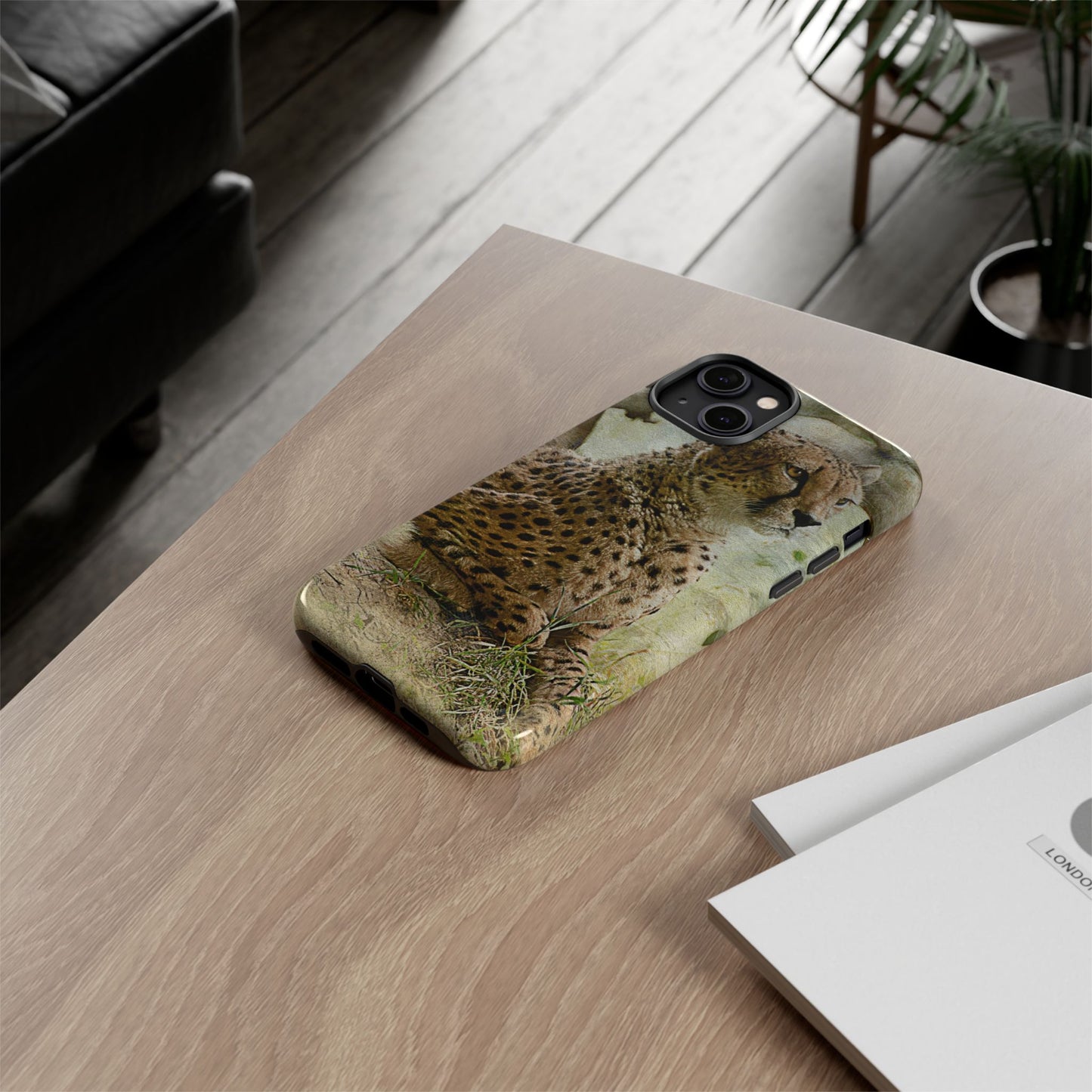 Cheetah Phone Case, Tough Cases, Animal Lover Gift, Wildlife Protection, Eco-Friendly Mobile Cover, Unique Phone Accessory