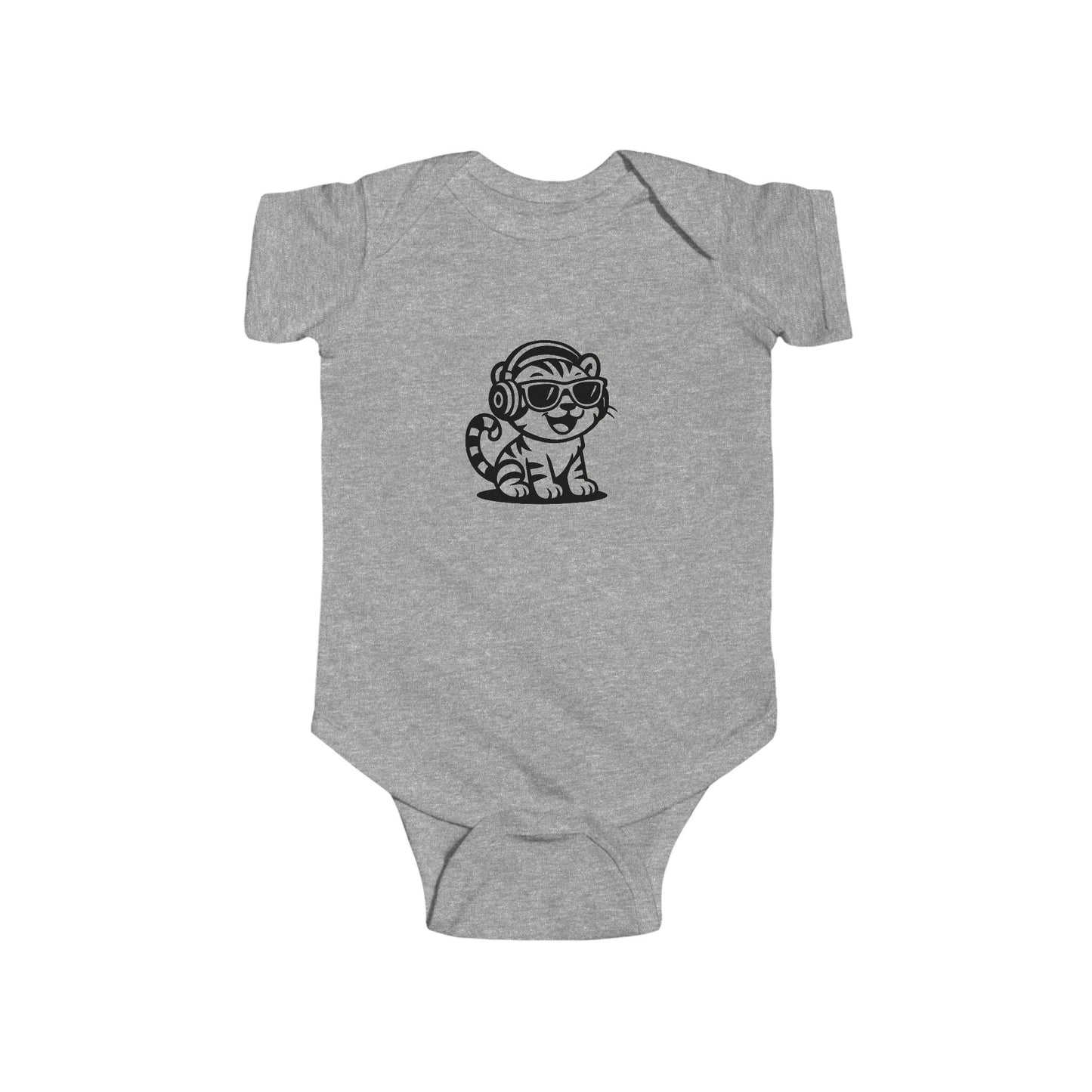 Baby DJ Animal Bodysuit, Cute Baby Outfit, Infant Music Onesie, Toddler Gift, Unique Baby Shower Present, Adorable Hipster Apparel