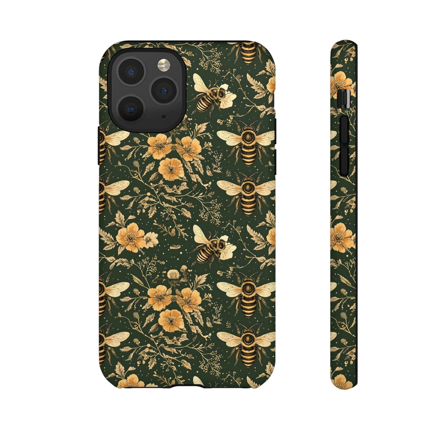 Nature-Inspired Phone Case, Tough Cases for Nature Lovers, Floral Bee Design, Eco-Friendly Gift, Summer Vibes, Trendy Phone Accessory,