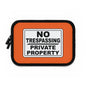 Bold Statement Laptop Sleeve - No Trespassing Design, Tech Accessory, Gift Idea, Modern Decor, Secure Storage