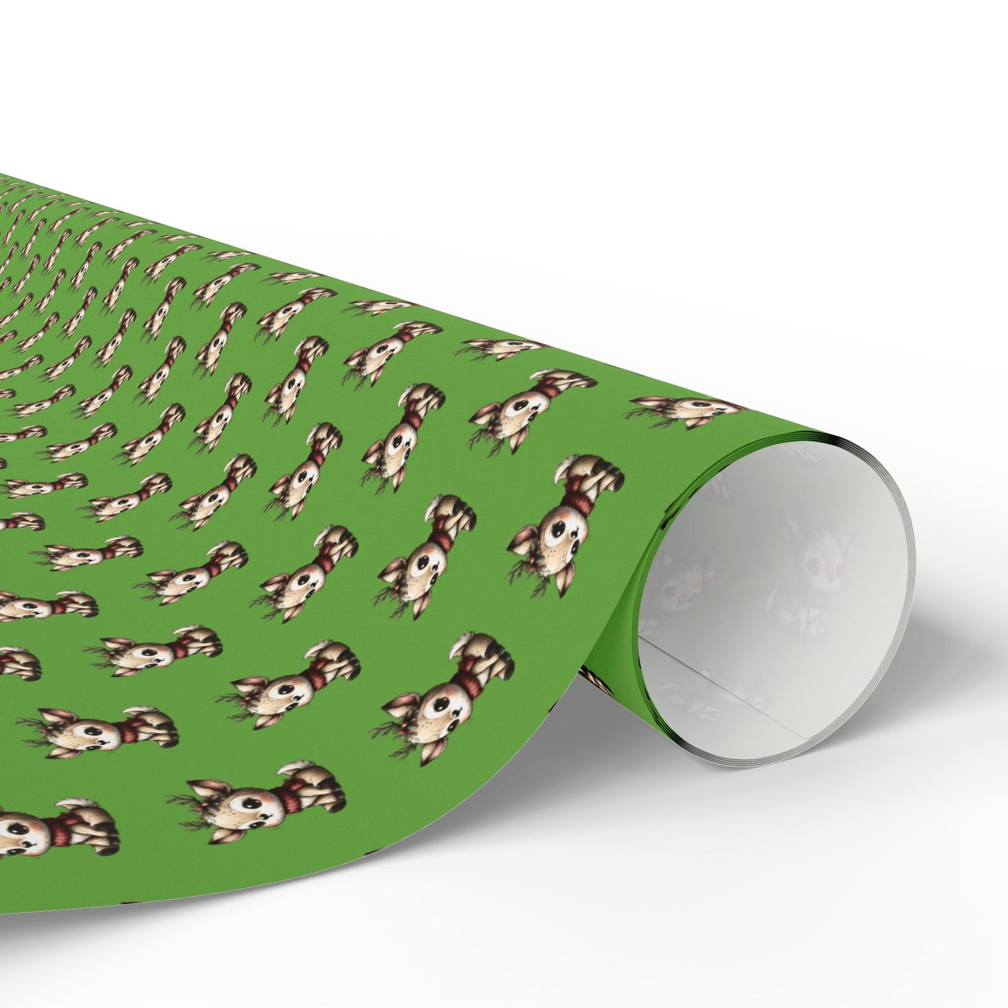 Wrapping Paper — Green Cute Dog Pattern Gift Wrap (Pet Lover Holiday & Birthday)