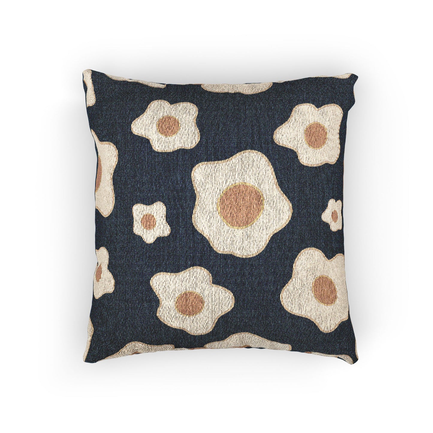 Boho Floral Woven Pillow, Cozy Home Decor, Throw Pillow, Living Room Accent, Gift for Housewarming, Bohemian Style