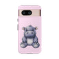 Cute Hippo Phone Case - Tough Cases, Animal Phone Cover, Kawaii Accessories, Gifts for Kids, Unique Tech Gear