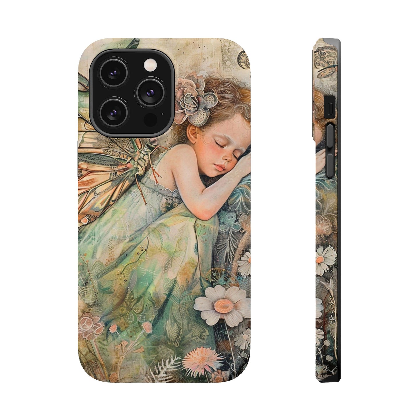 Fairy Sleeping Phone Case — Magnetic Impact-Resistant iPhone Cover